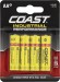 COAST AA Industrial Performance Battery 4 Piece Pack